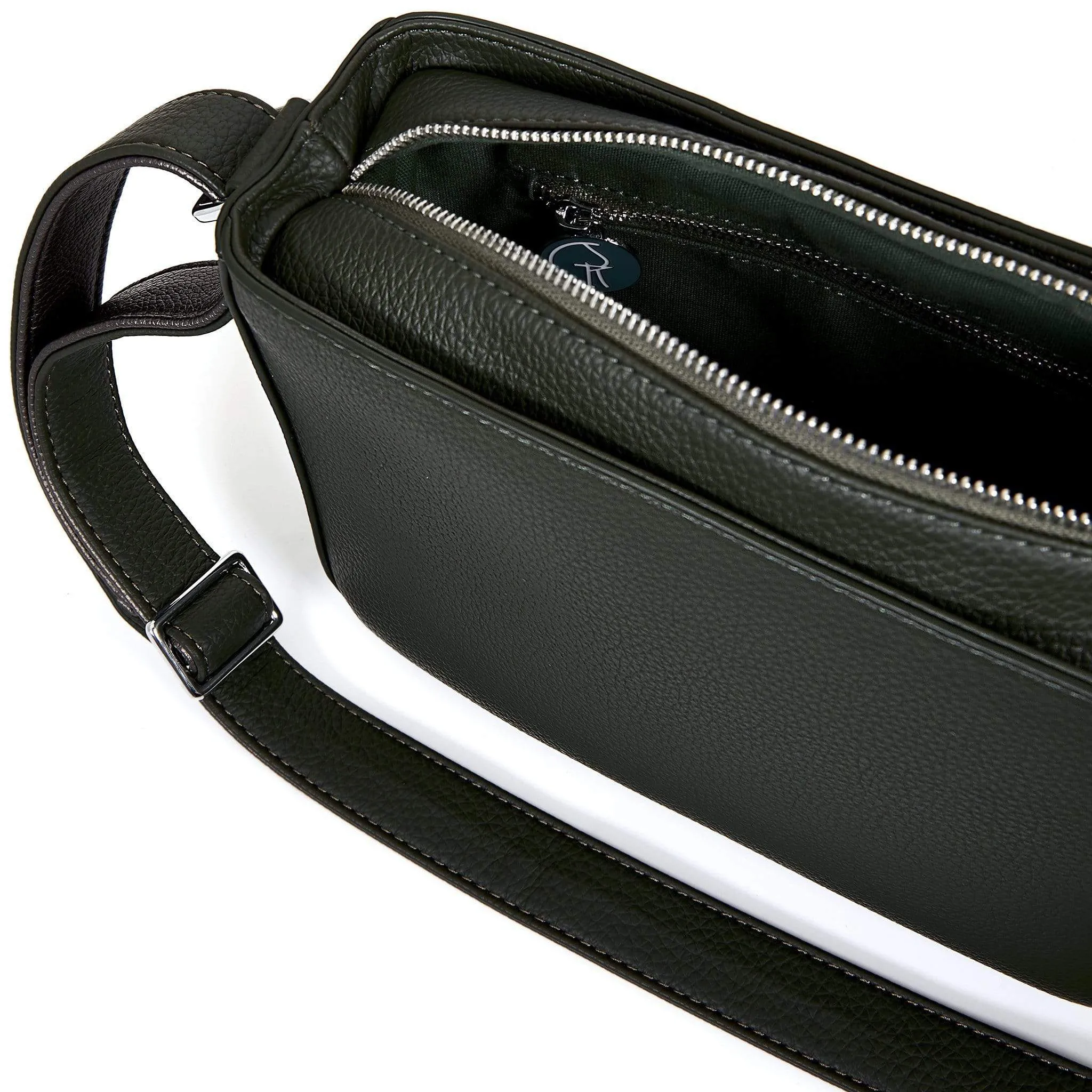 3 Vegan Leather Bags in 1 | Forest Green & Metallic