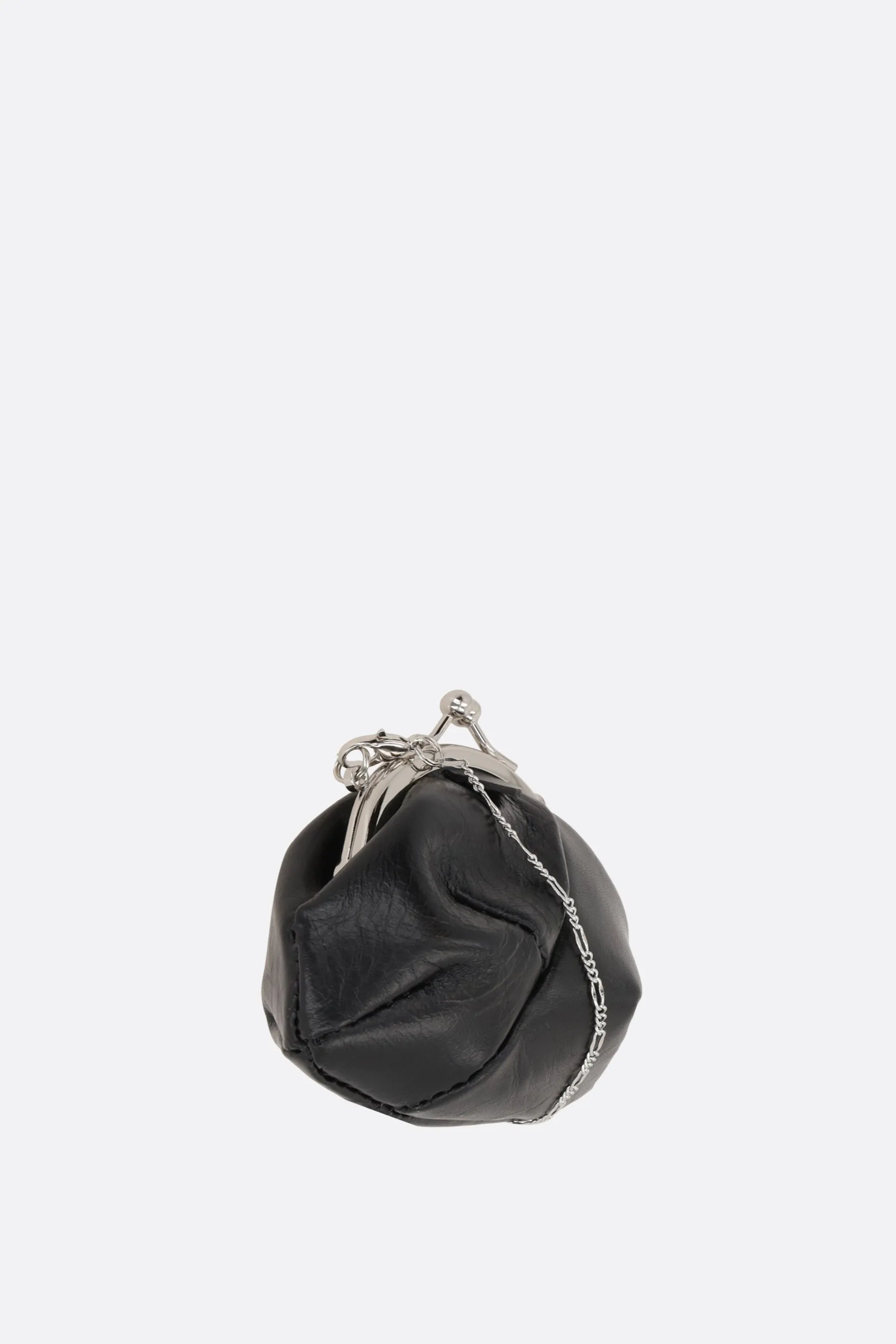 3D necklace in semi-gloss leather