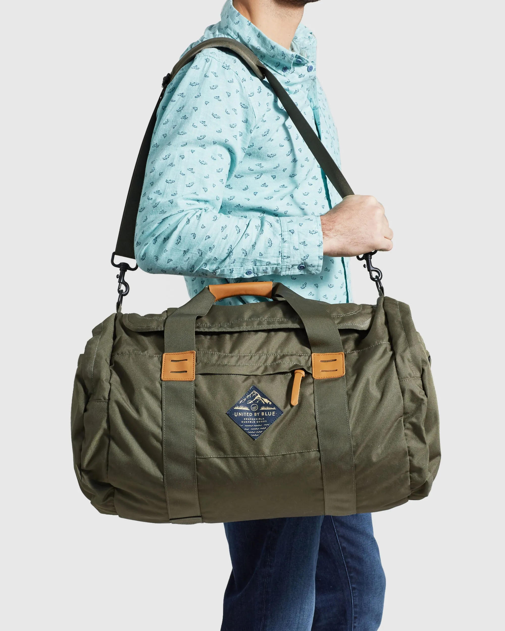55L Carry-On Duffle - Black. Olive