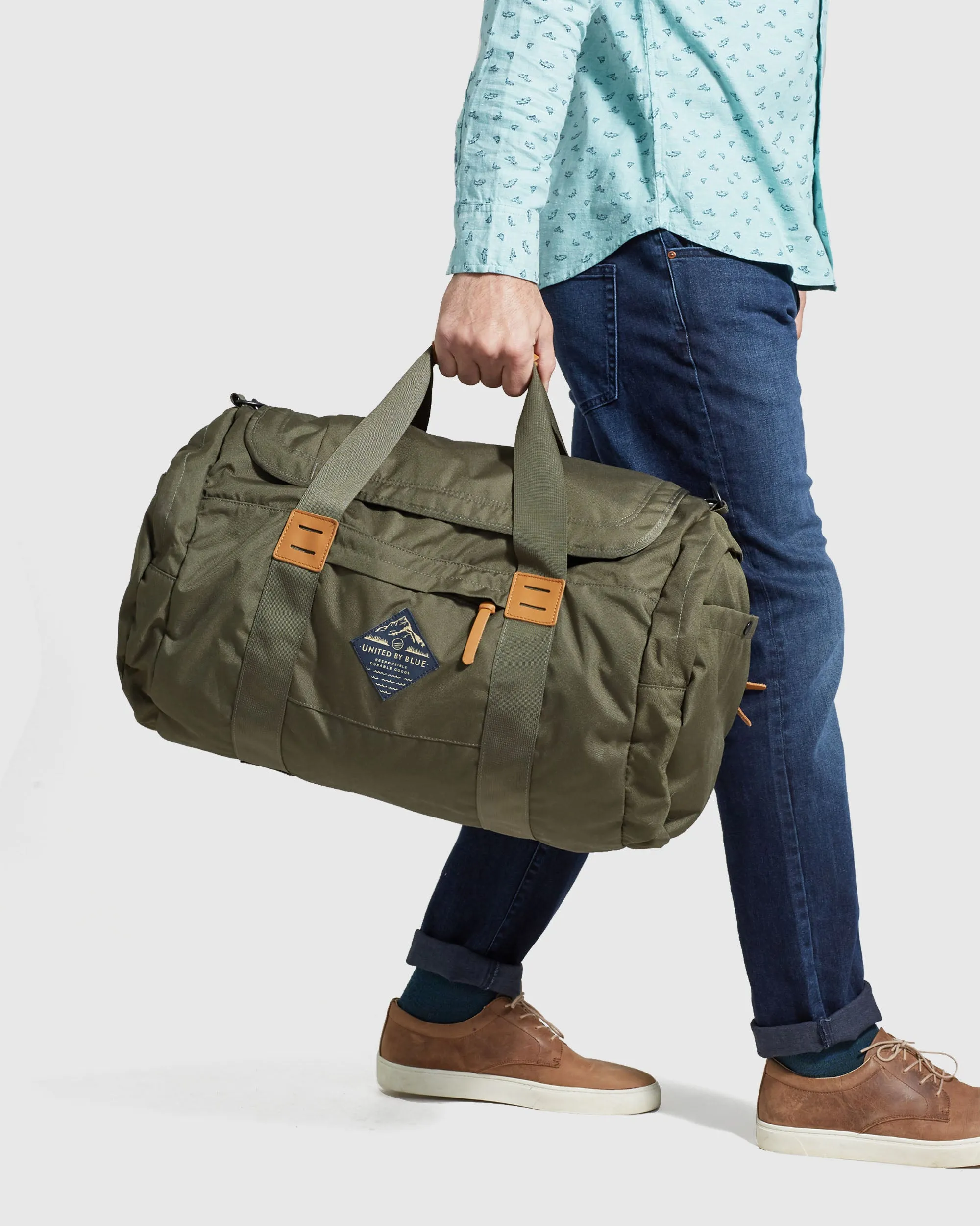 55L Carry-On Duffle - Black. Olive