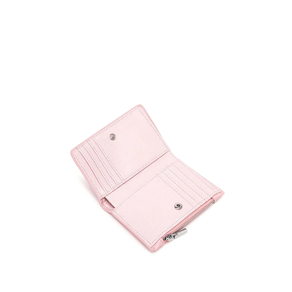 Aiko Vegan Leather Wallet | Light Pink Pebbled