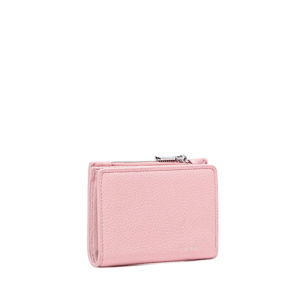 Aiko Vegan Leather Wallet | Light Pink Pebbled