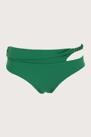AKOYA GREEN HIGH-WAISTED BIKINI BOTTOM