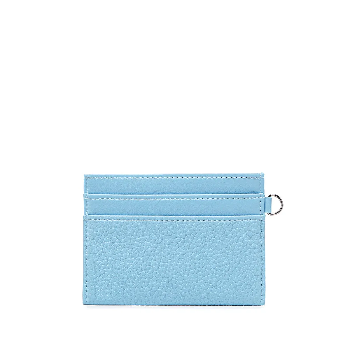 Alex RFID Vegan Leather Card Holder | Light Blue Pebbled