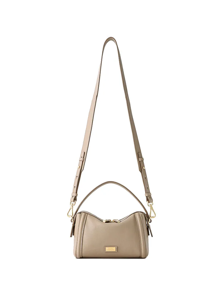Arc Leather Top Handle Bag