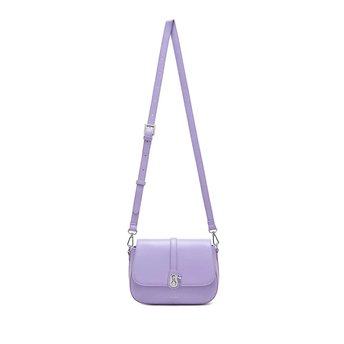 Athena Vegan Leather Saddle Bag | Lavender