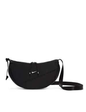Aura Crescent Cross-Body Bag - Black/Matte Silver