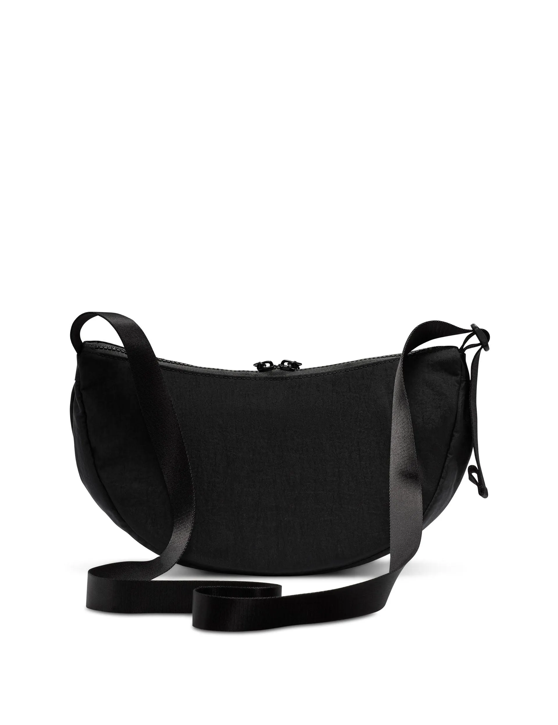 Aura Crescent Cross-Body Bag - Black/Matte Silver