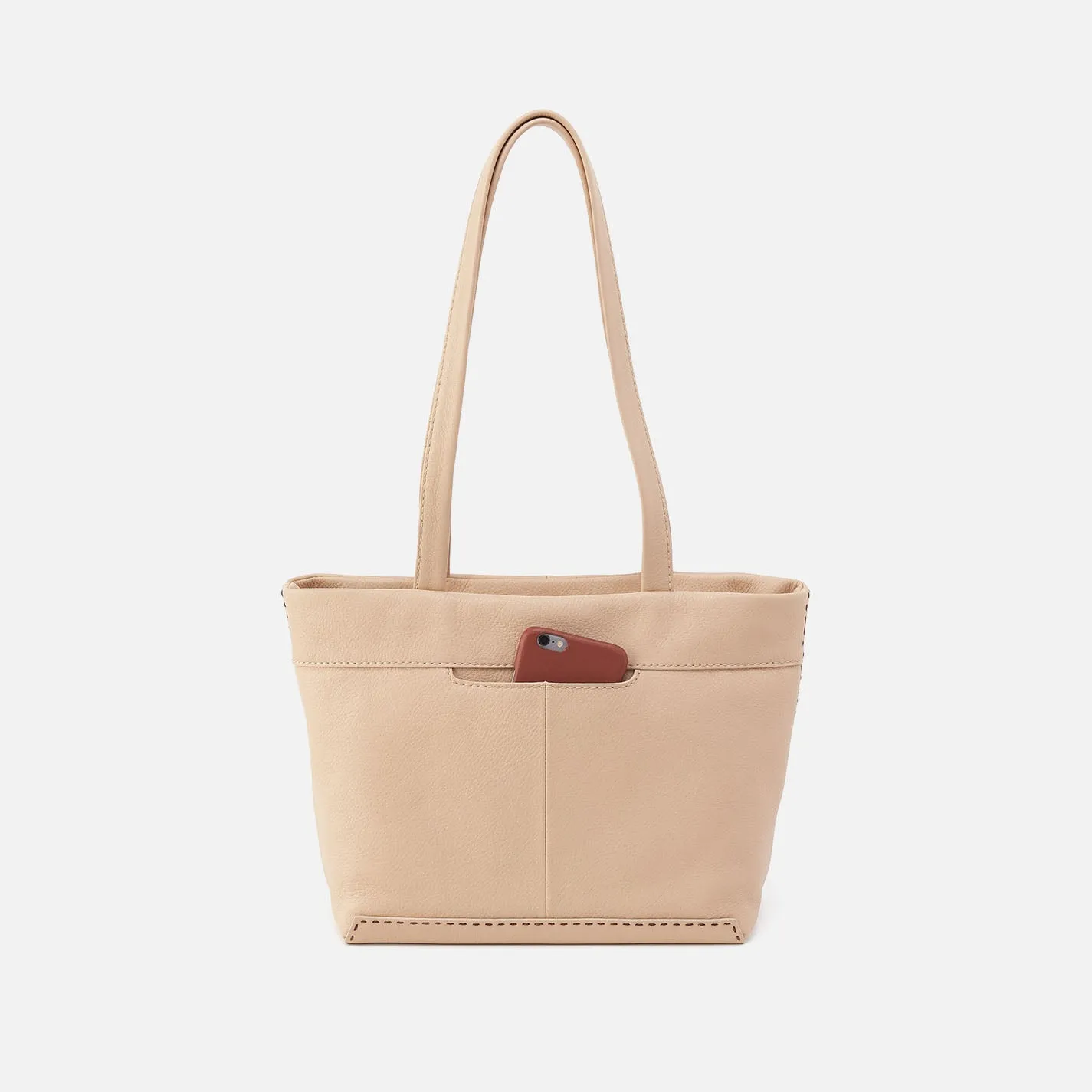 Austin Tote In Pebbled Leather - Linen