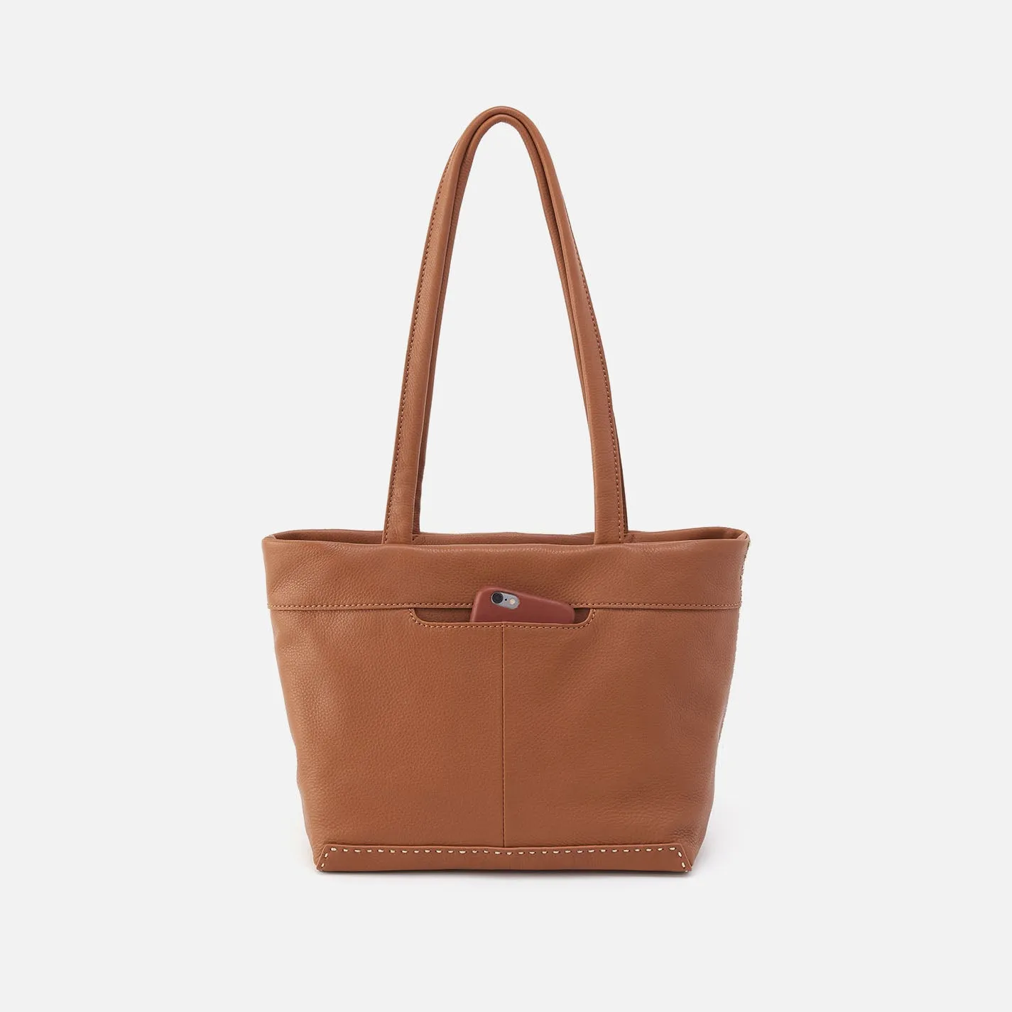 Austin Tote In Pebbled Leather - Warm Honey