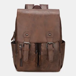 Backpack Vintage Large Capacity Wear-resistant 14 Inch Laptop Bag