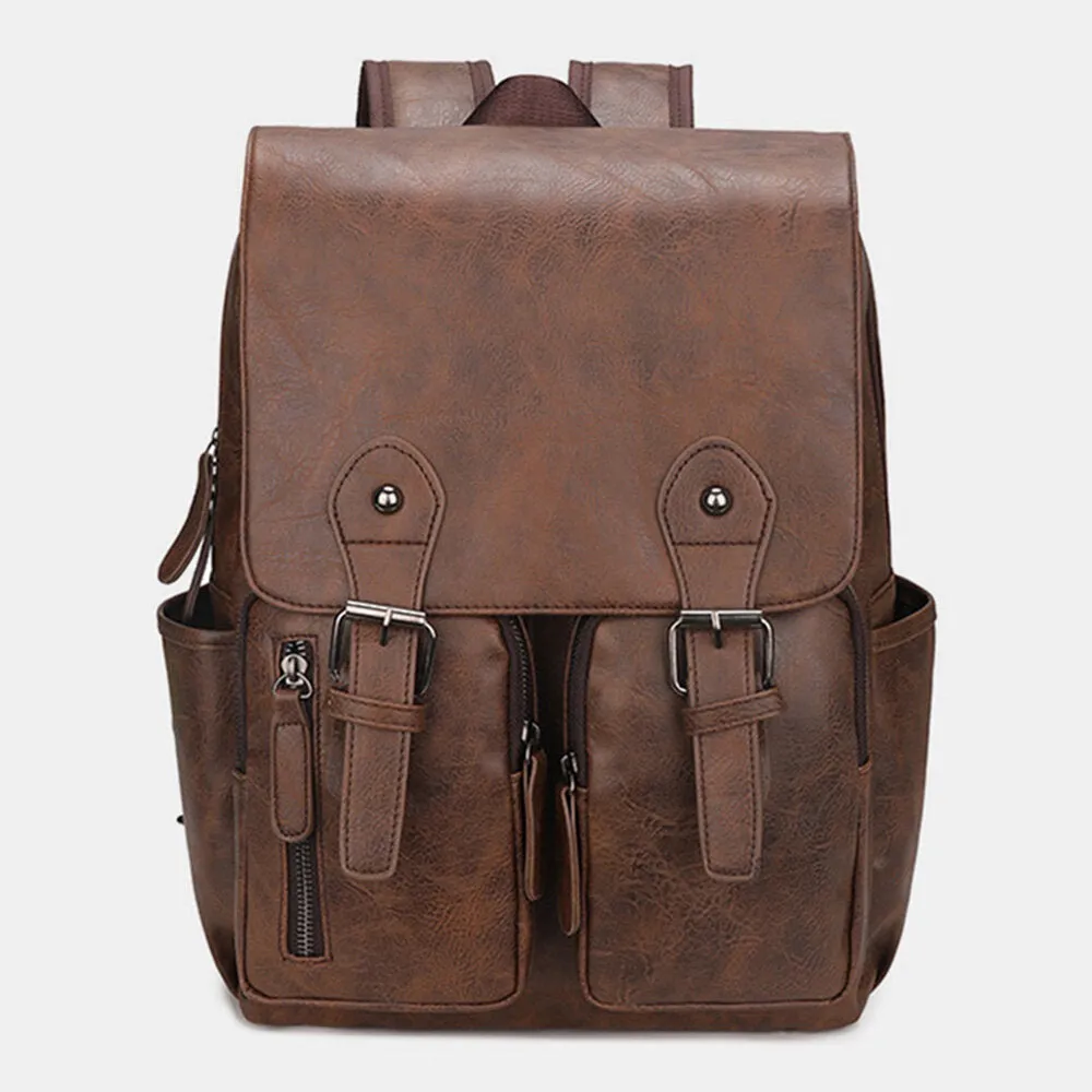 Backpack Vintage Large Capacity Wear-resistant 14 Inch Laptop Bag