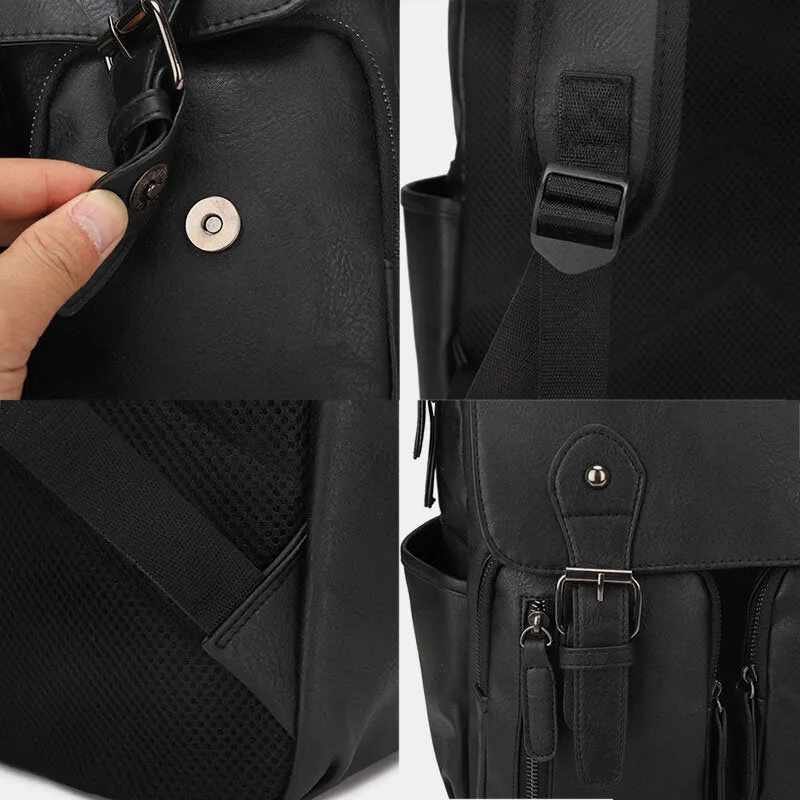 Backpack Vintage Large Capacity Wear-resistant 14 Inch Laptop Bag