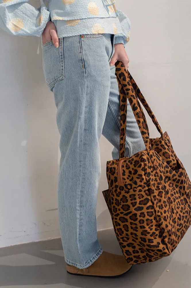BAGGU Cloud Large Leopard Carry-On