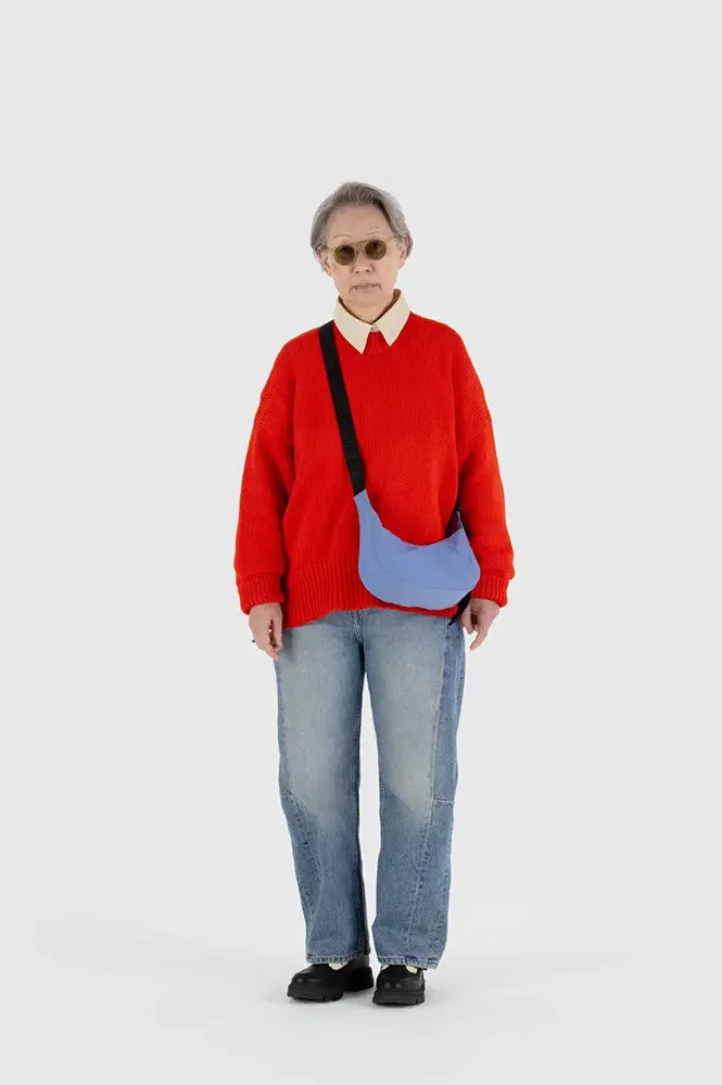 Baggu Small Crescent Cornflower Check Bag