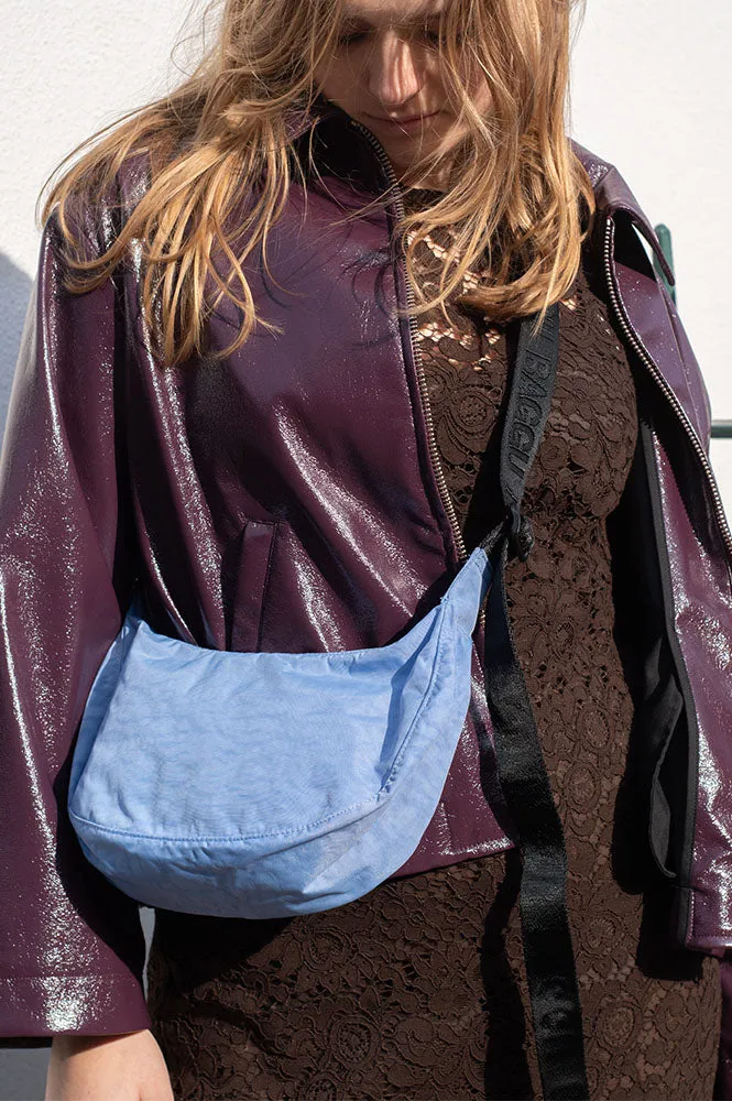 Baggu Small Crescent Cornflower Check Bag