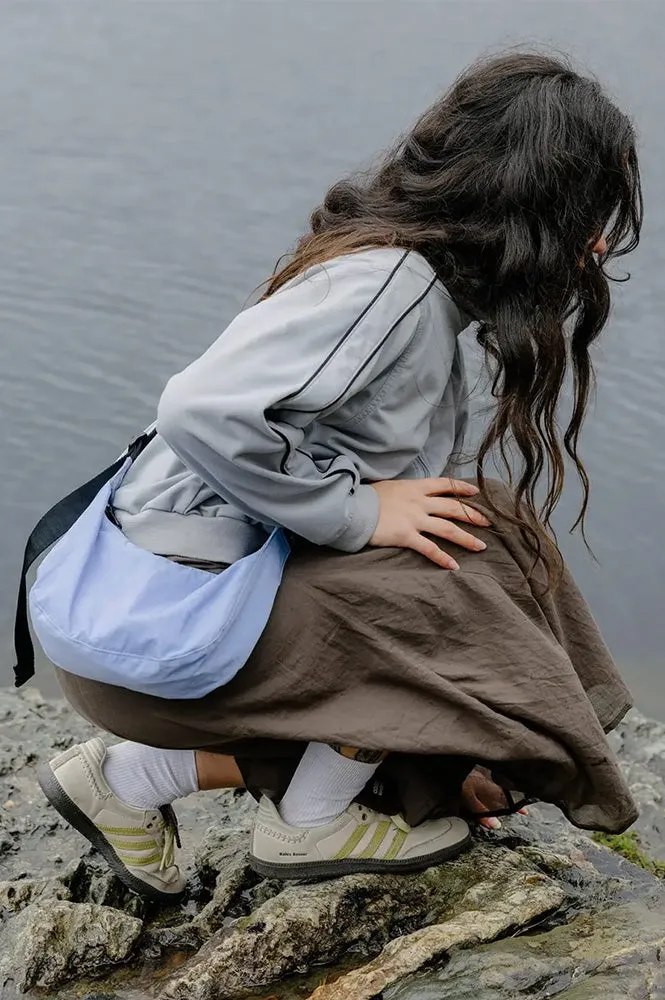 Baggu Small Crescent Cornflower Check Bag
