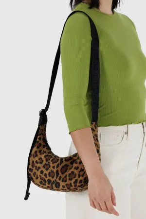Baggu Small Leopard Nylon Crescent Bag