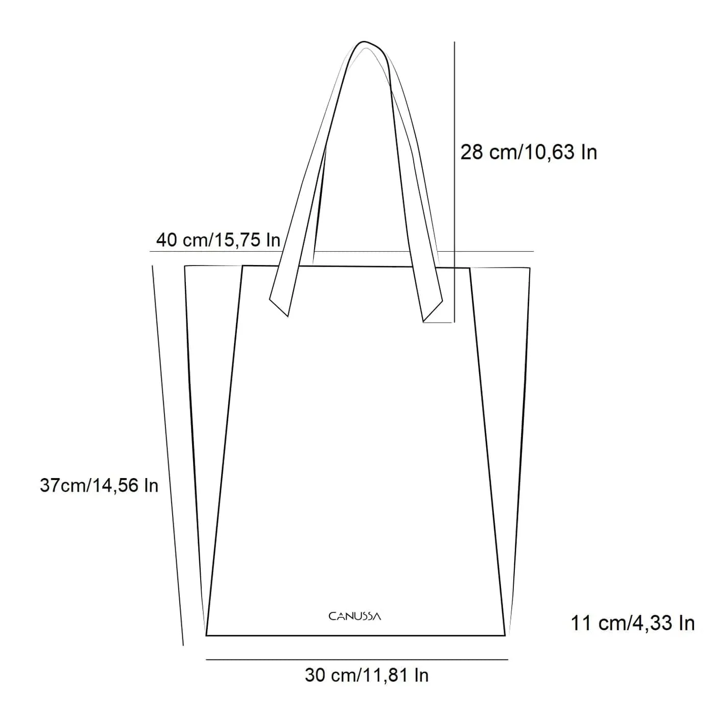 Basic Vegan Leather Everyday Tote Bag | Tricolor Orange