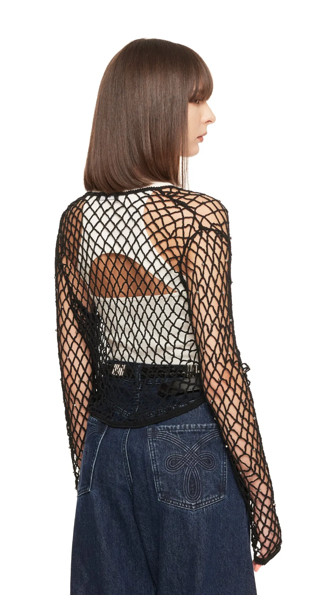 Beaded Crochet Cardigan