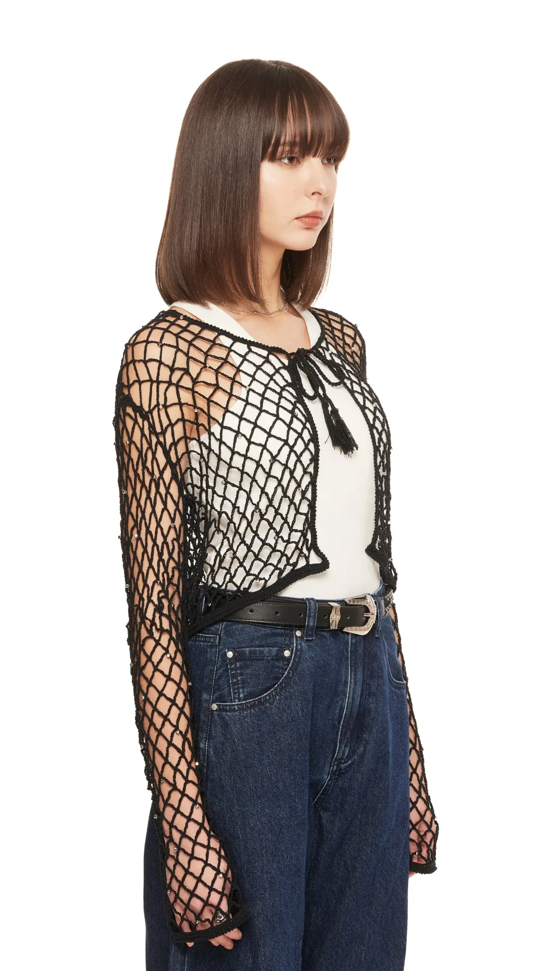 Beaded Crochet Cardigan