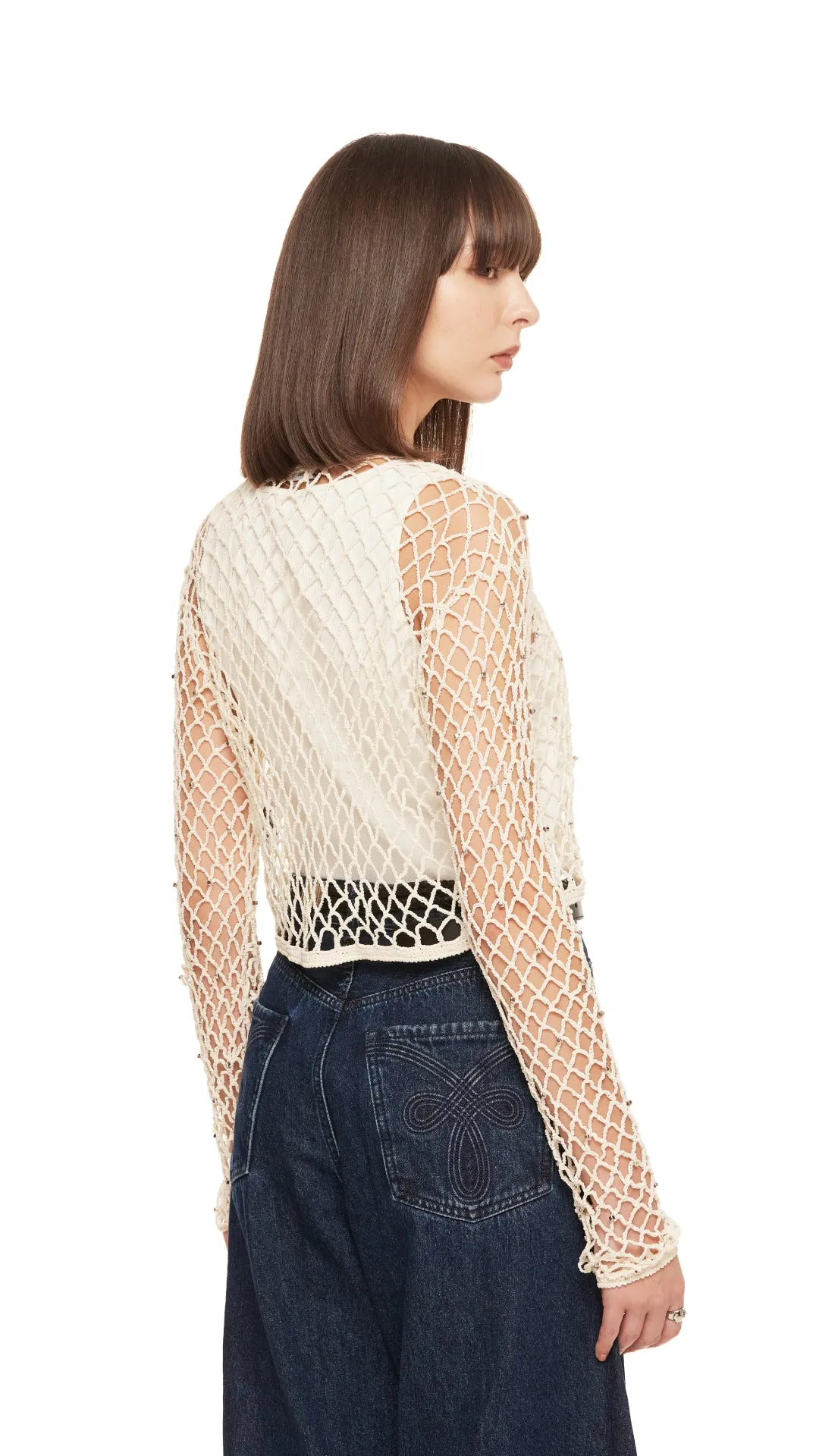 Beaded Crochet Cardigan