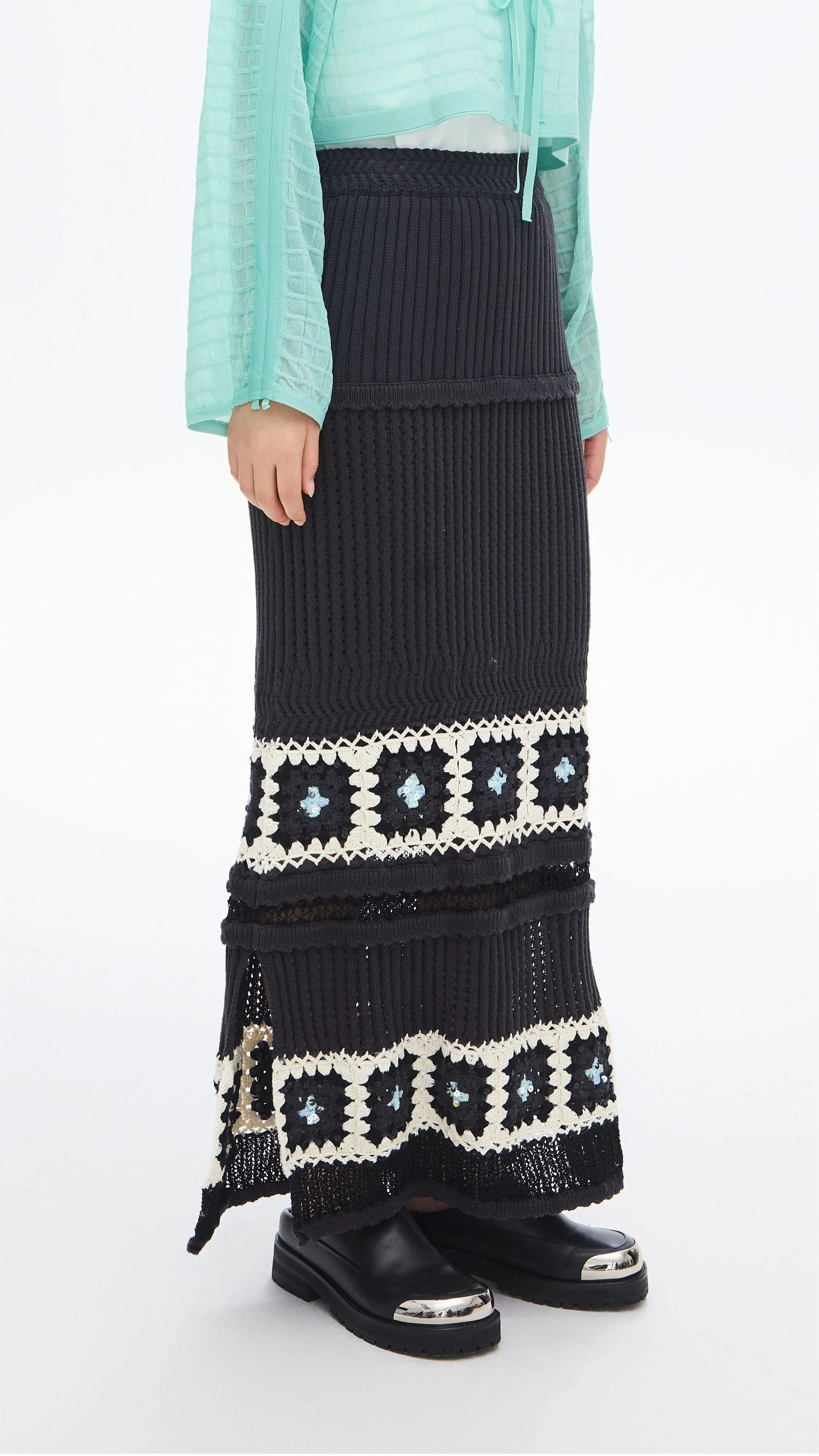 Beaded Knit Skirt