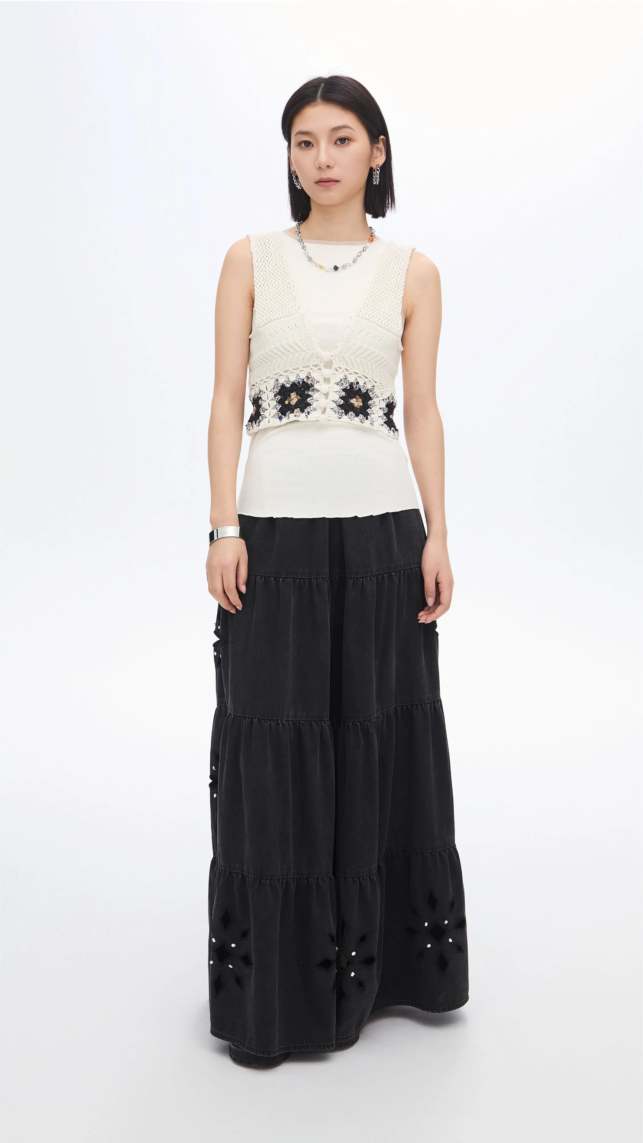 Beaded Knit Vest