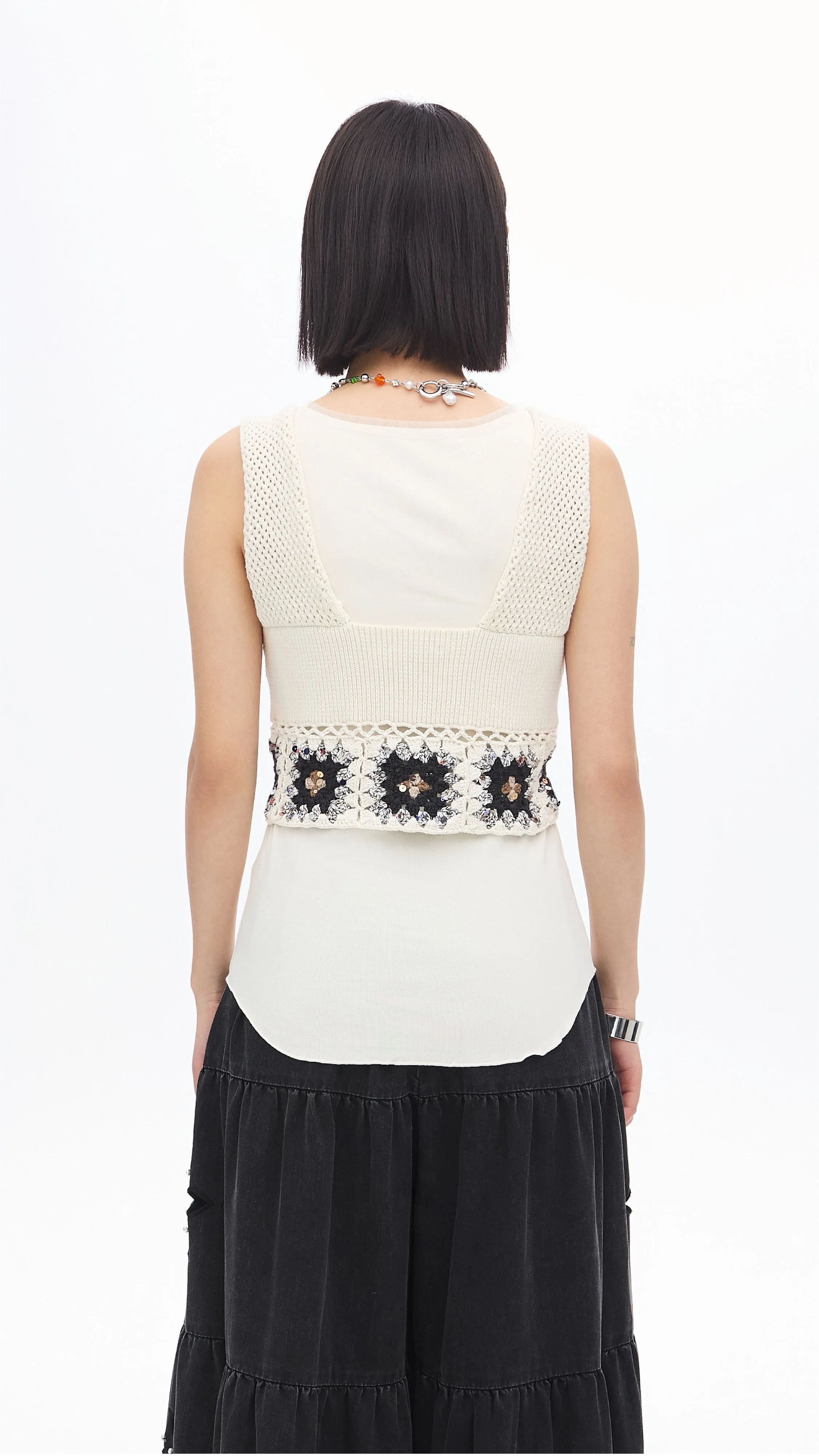 Beaded Knit Vest