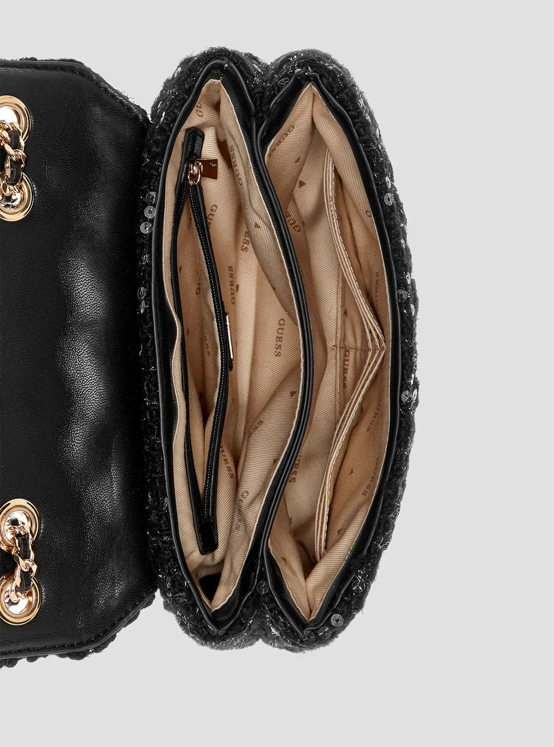 Black Giully Convertible Flap Bag