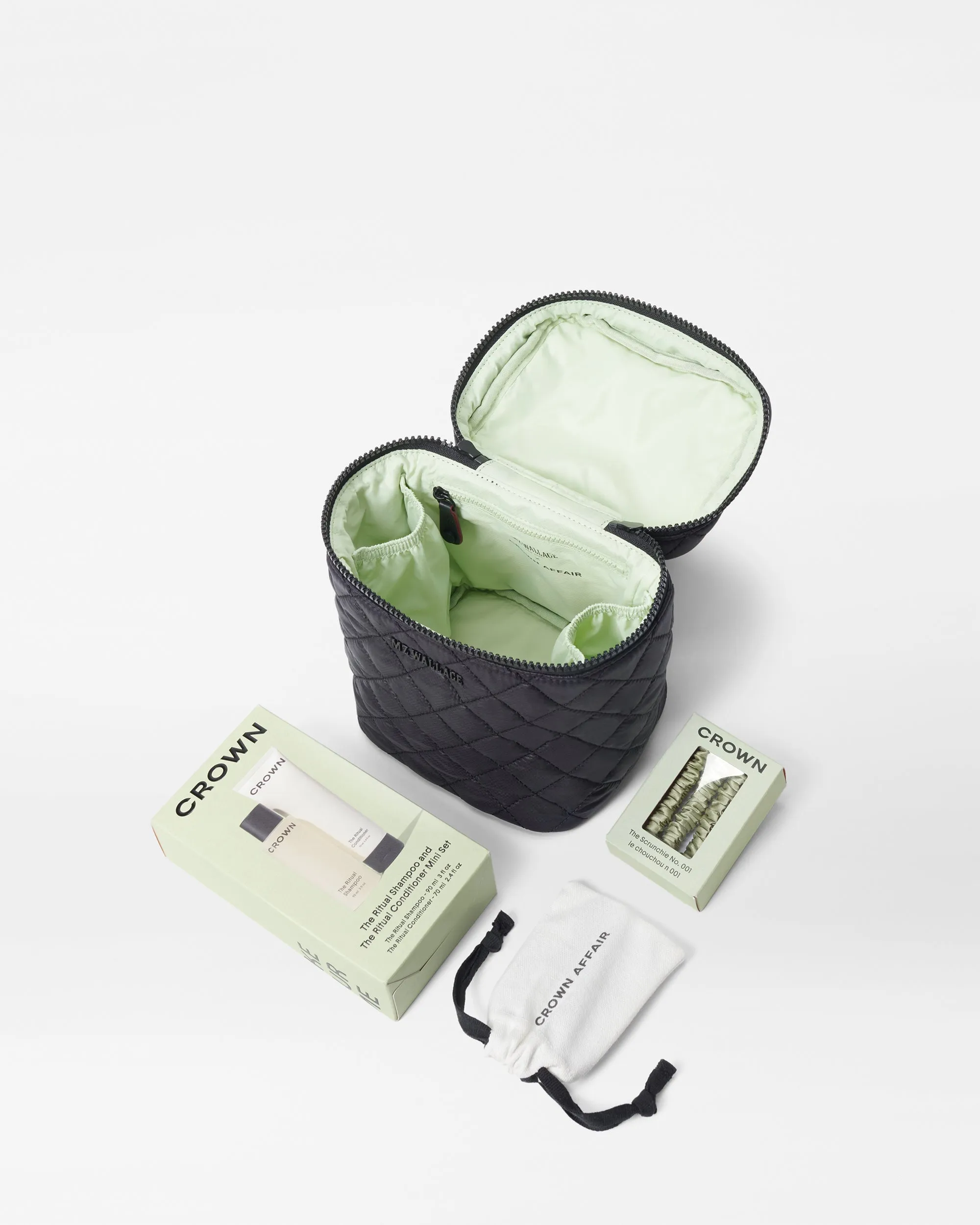 Black/Mint MZW X Crown Affair Large Vanity Set