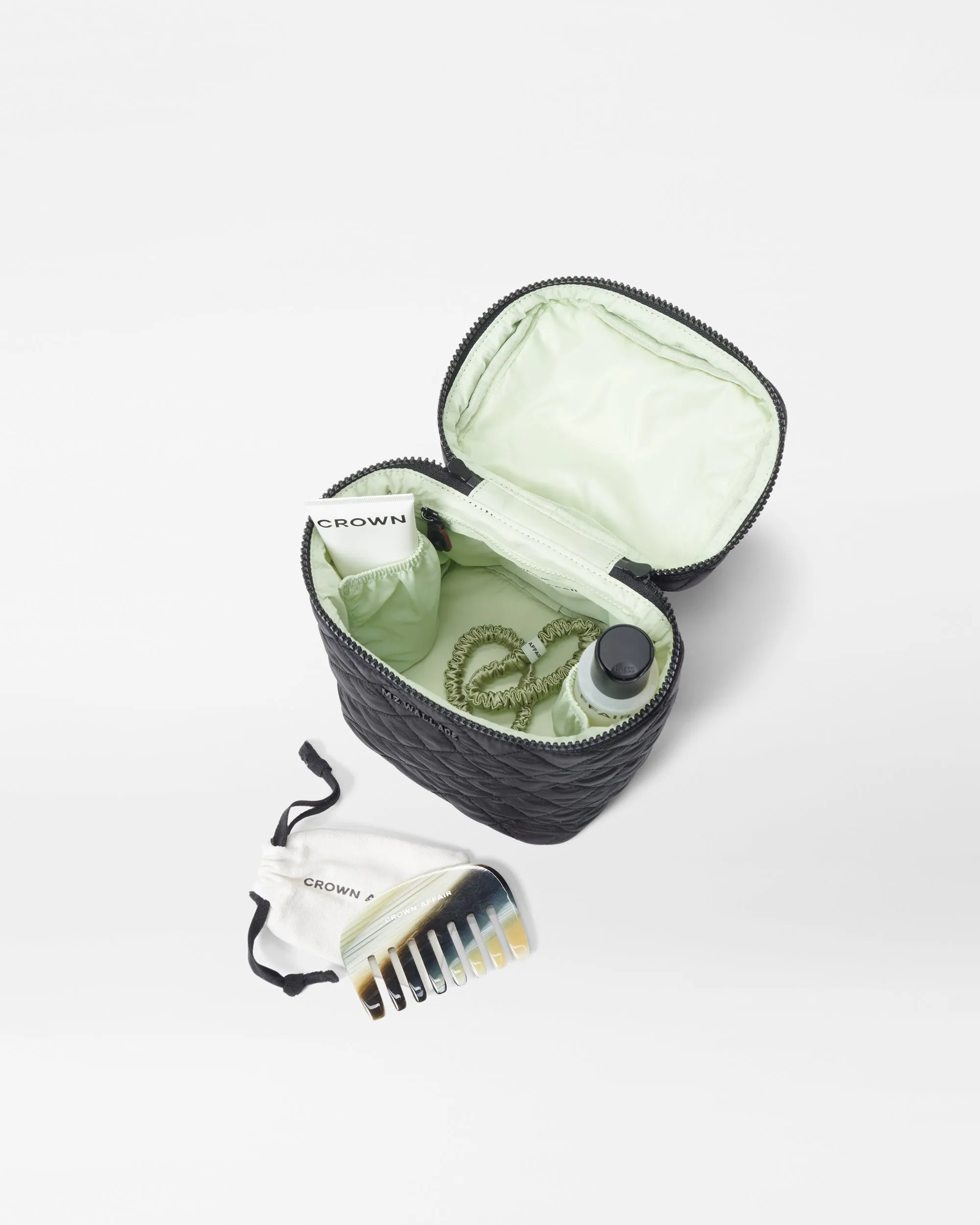 Black/Mint MZW X Crown Affair Large Vanity Set