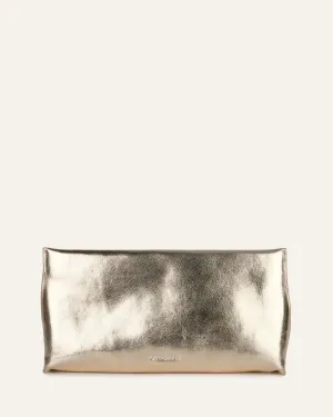 BONNIE CLUTCH BAG LIGHT GOLD LEATHER