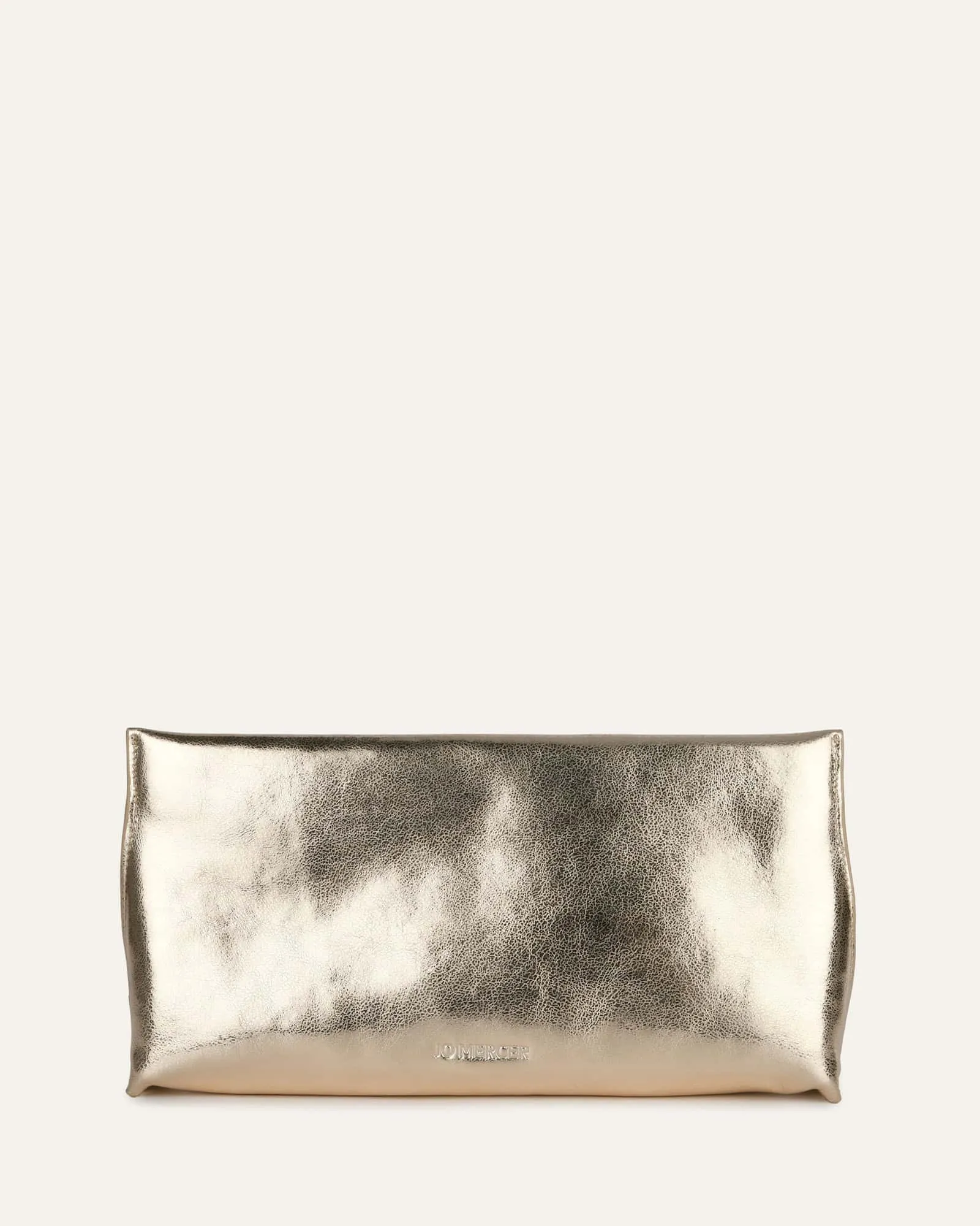BONNIE CLUTCH BAG LIGHT GOLD LEATHER