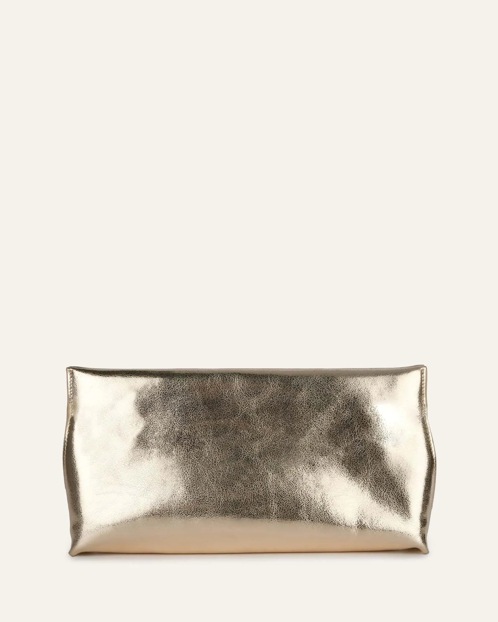 BONNIE CLUTCH BAG LIGHT GOLD LEATHER
