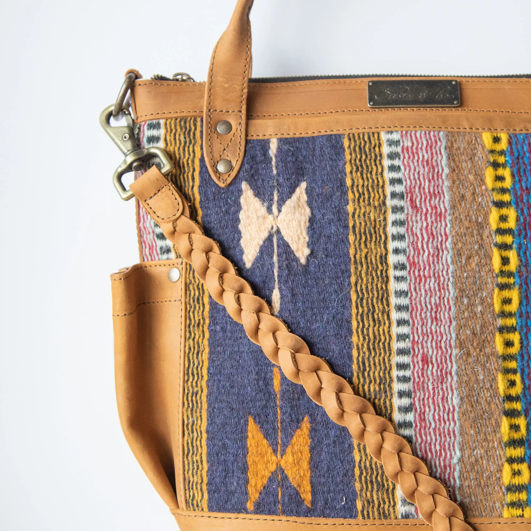 BRAIDED SHOULDER STRAP - MEXICO - TOBACCO