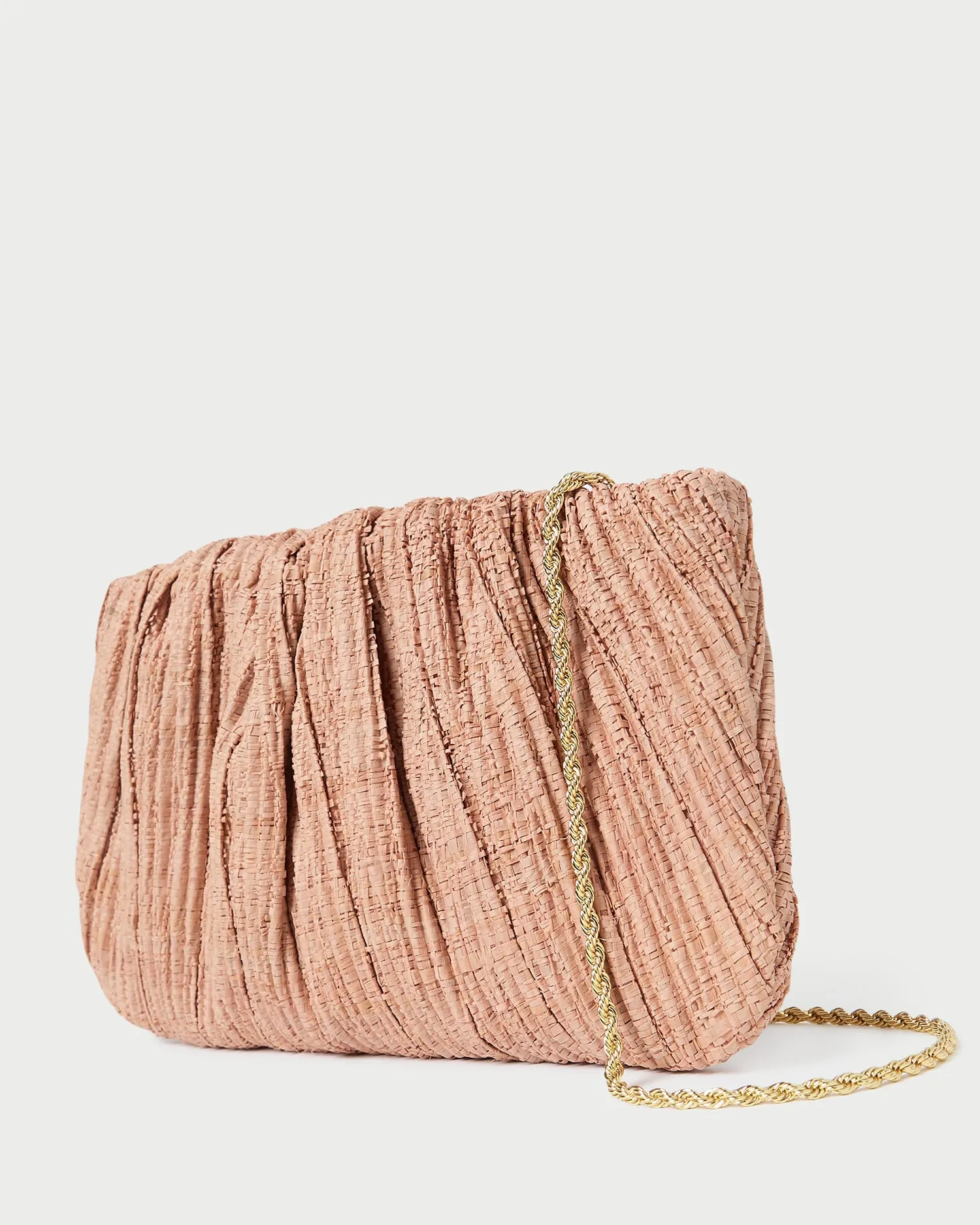 Brit Blush Flat Pleated Clutch