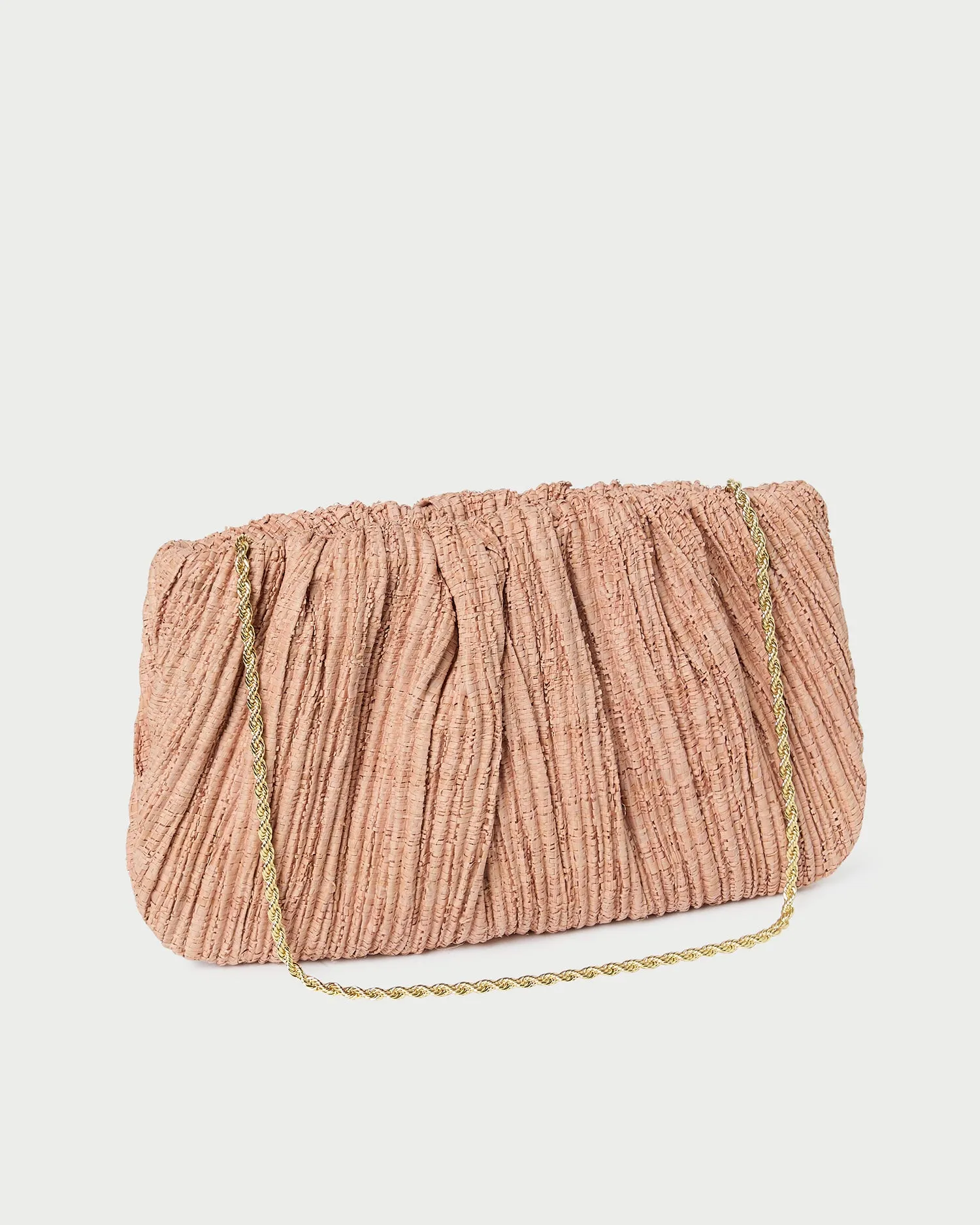 Brit Blush Flat Pleated Clutch