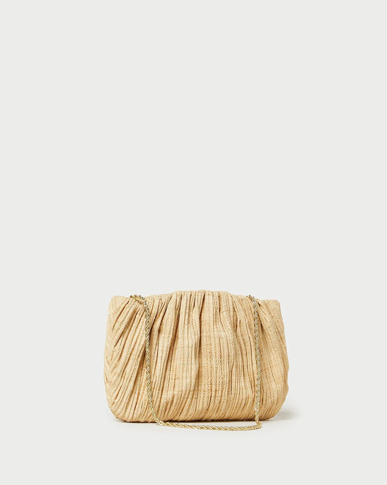 Brit Natural Flat Pleated Clutch