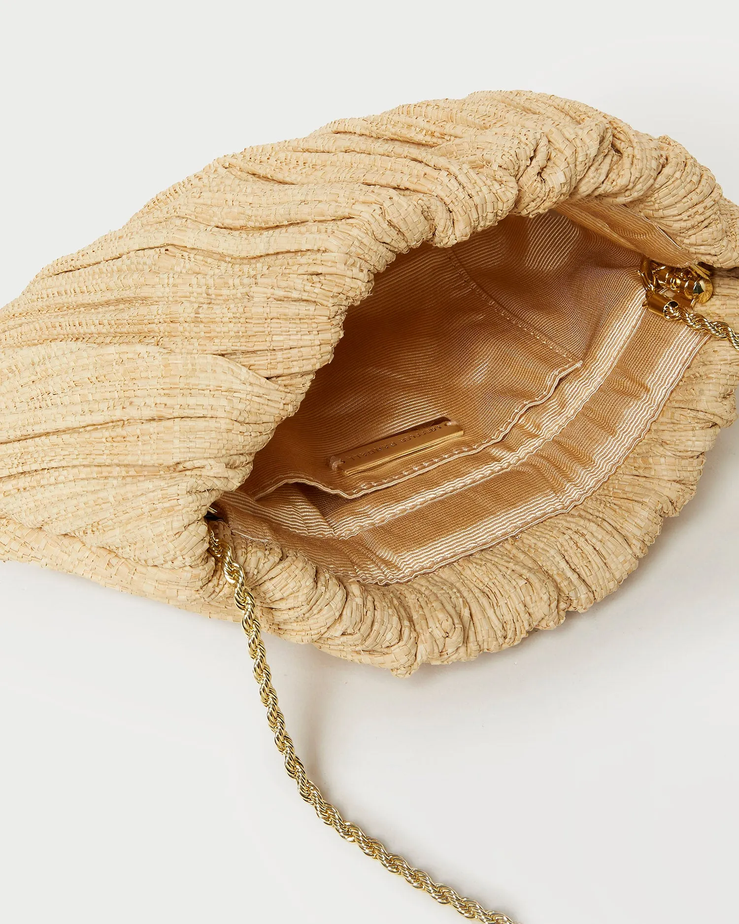 Brit Natural Flat Pleated Clutch