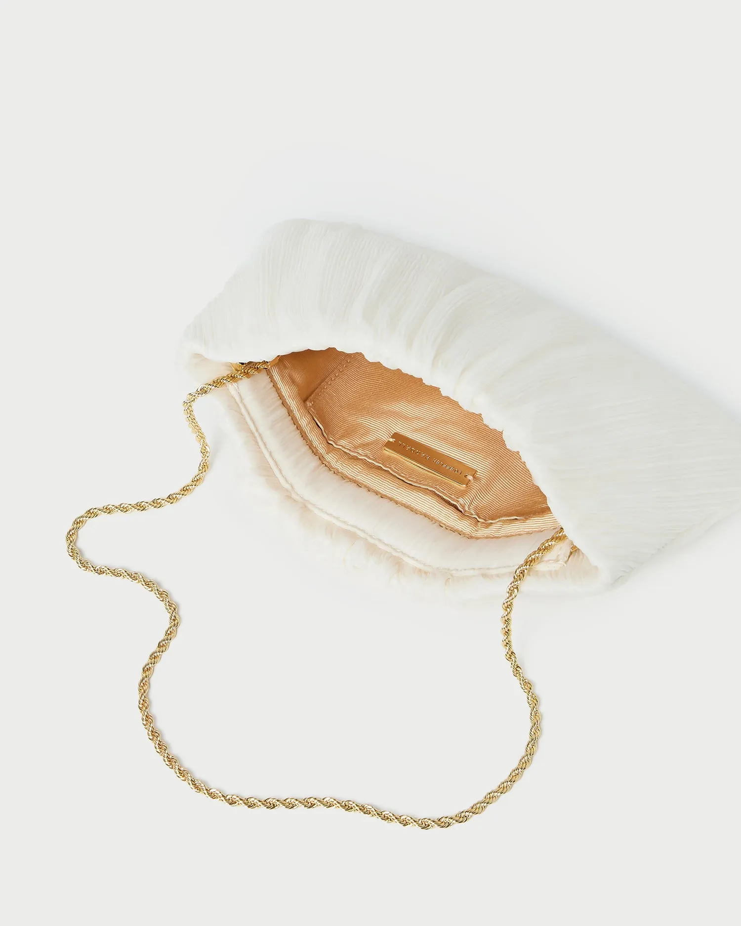 Brit Pearl Flat Pleated Clutch