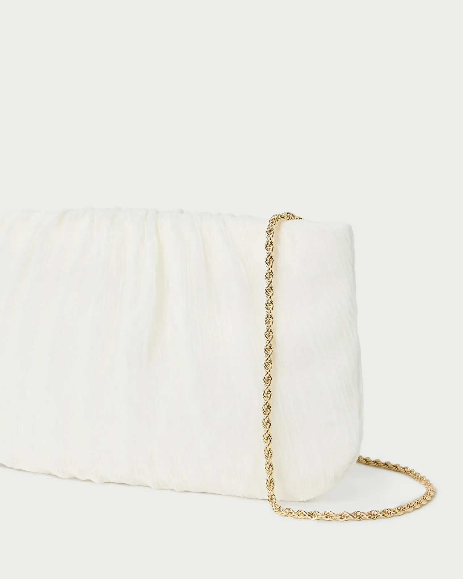 Brit Pearl Flat Pleated Clutch