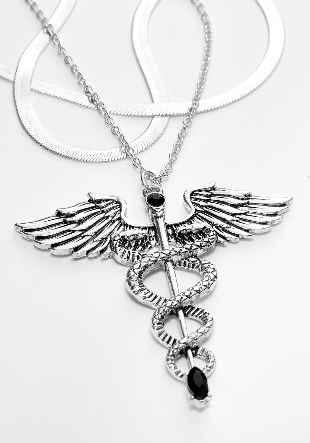 CADUCEUS MULTI-CHAIN NECKLACE