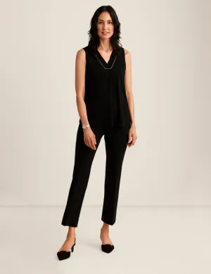 Chain Trim Pleated Top - Sale