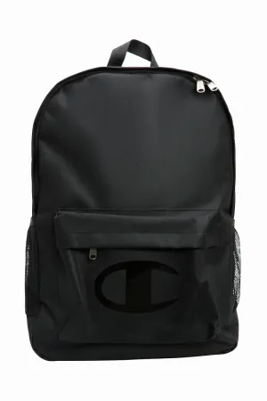 CHAMPION LARGE LOGO BLACK BACKPACK