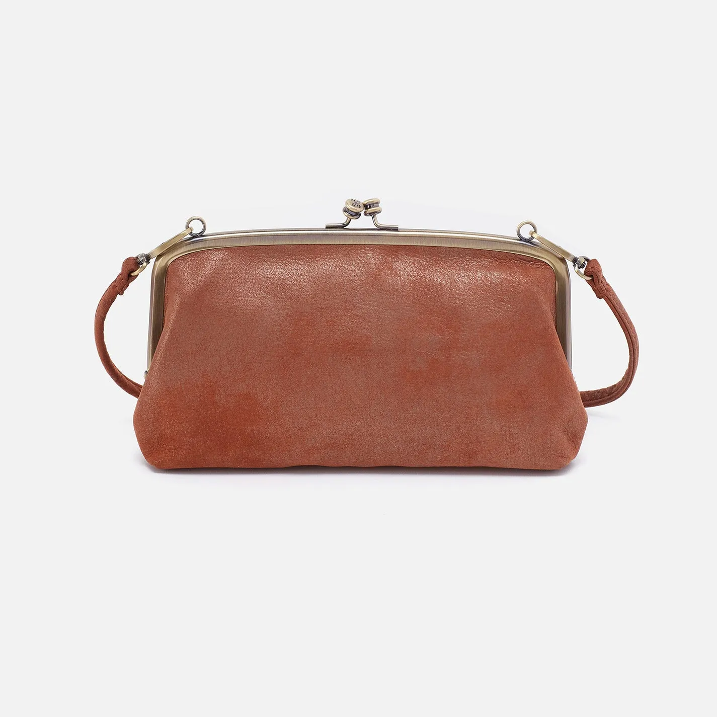 Cora Wallet Crossbody In Metallic Leather - Patina