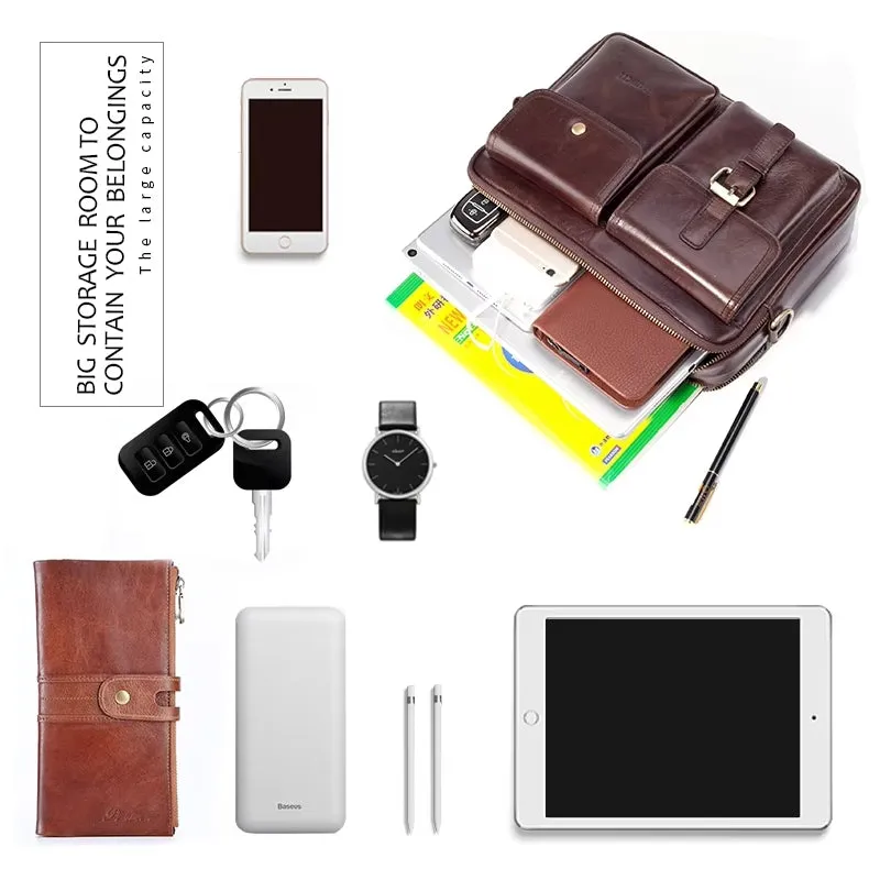 Cowhide Casual Handbag Tote Briefcase