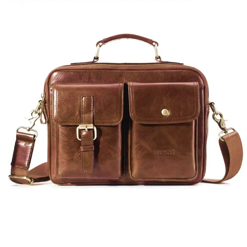 Cowhide Casual Handbag Tote Briefcase