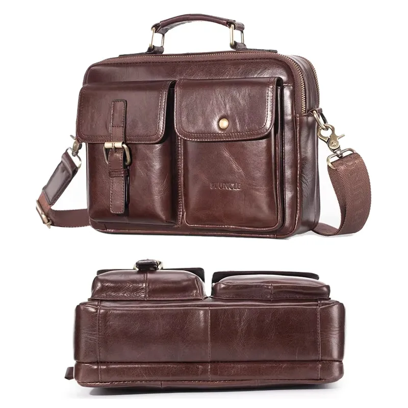 Cowhide Casual Handbag Tote Briefcase
