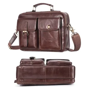 Cowhide Casual Handbag Tote Briefcase
